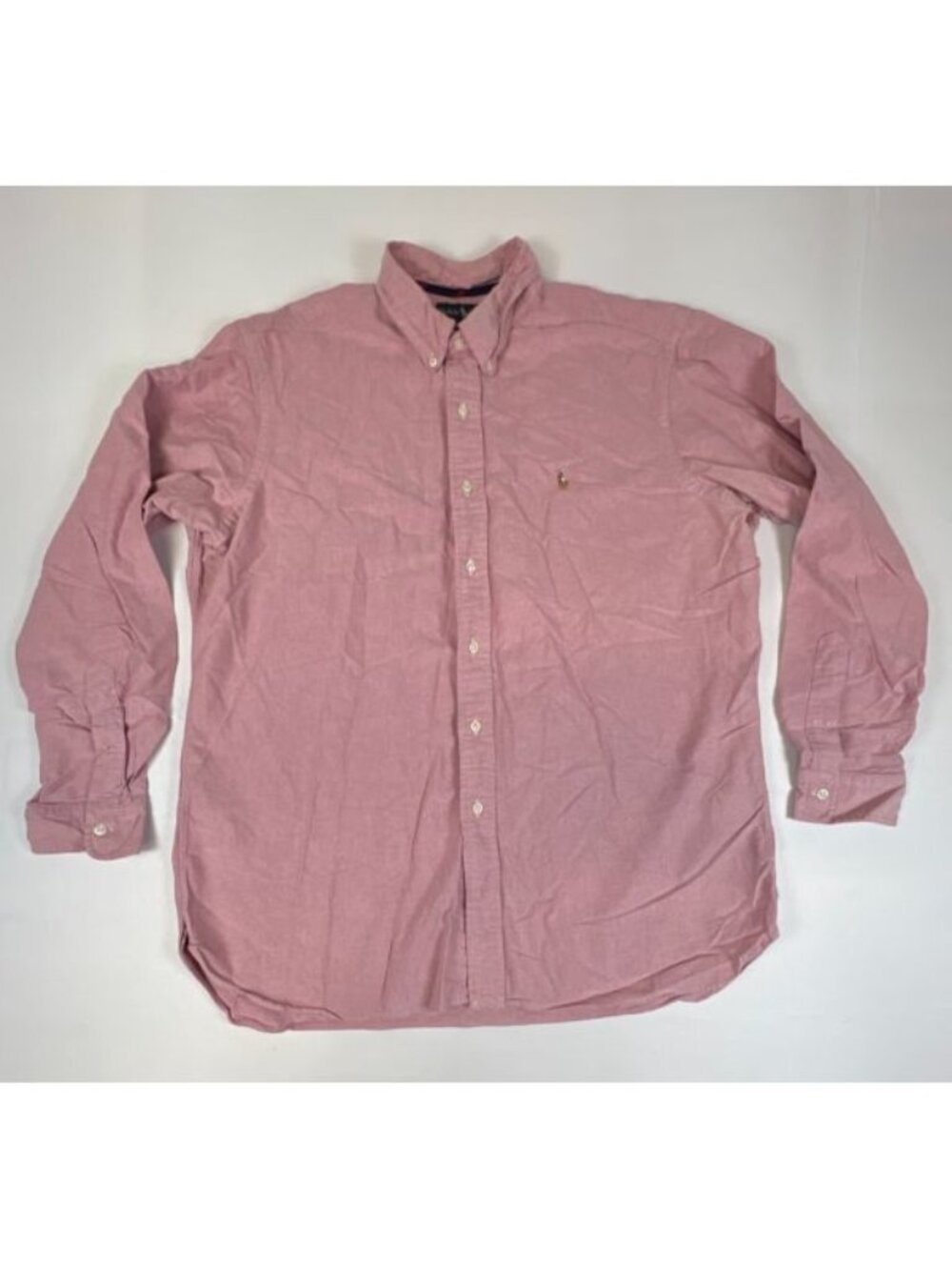 Ralph Lauren Men XL Classic Fit Pink Oxford Button Down Long Sleeve Shirt